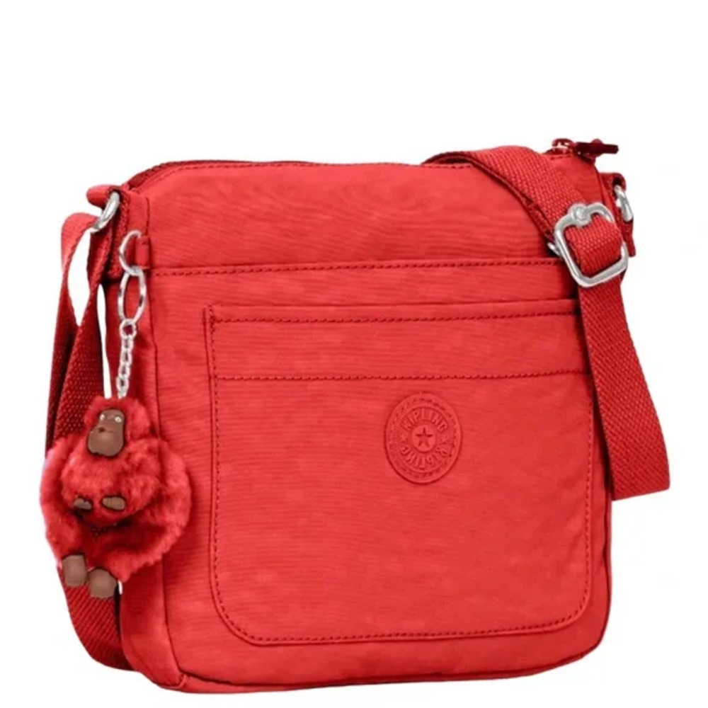 Kipling Sebastian Crossbody Bag in Signature Red Nylon OS